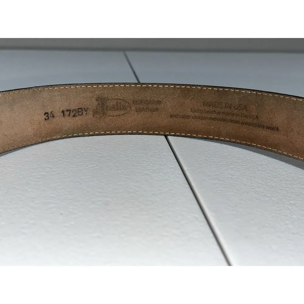 Justin Belt Men’s Size 34 Brown Top Grain Leather Style 172BY Made In USA